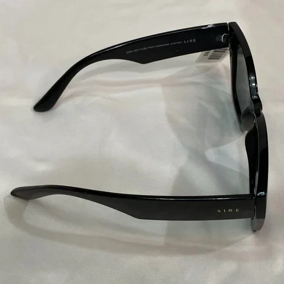 Aire Haedus Oversized Square Cat-Eye Sunglasses Black Smoke Mono NWT - Picture 8 of 15